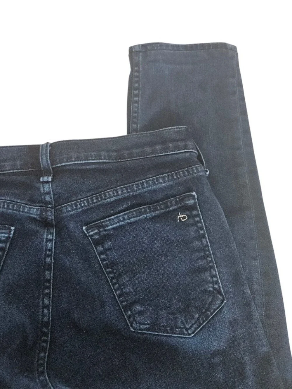Rag & Bone Men's Dark Blue Skinny Fit 2   Straight-Leg Jeans